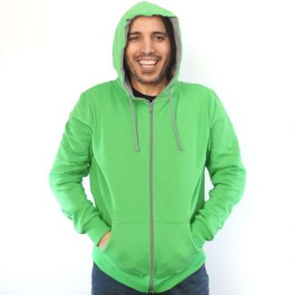 gruen zip Hoodie fair fashion biobaumwolle öko slow fashion Hoodie green jacke