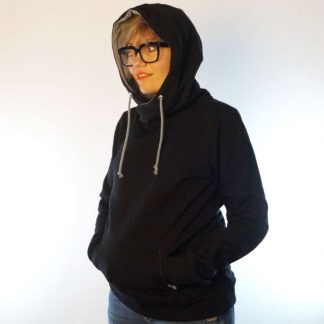 schwarz Hoodie fair fashion biobaumwolle öko slow fashion Hoodie