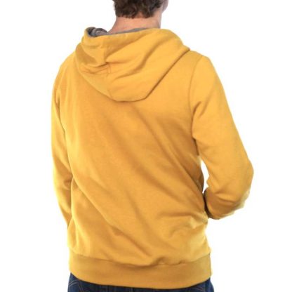 senf zip Hoodie fair fashion biobaumwolle öko slow fashion senfgelb senfgelbe jacke mit kapuze mustard yellow