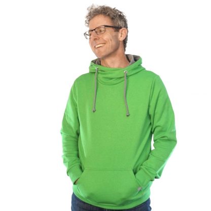 fair-fashion-hoodie-kapuzenpullover-bio-baumwolle-made-in-germany-nachhaltig-grün-knallgrün