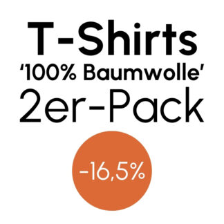 T-Shirts im 2er-Pack. Farben und Größen aus unserem Sortiment frei wählbar.